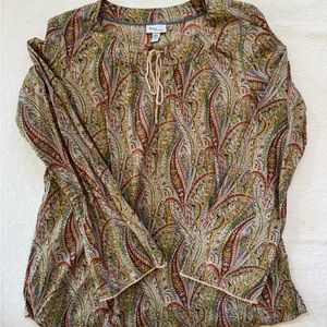 EUC Mimi Maternity Paisley Print Women's Top S